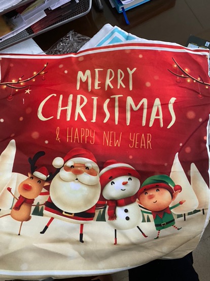 Sarung Bantal Sofa Natal Merry Christmas Kursi Dekor Kado Santa Claus Motif Printing Sbn 04