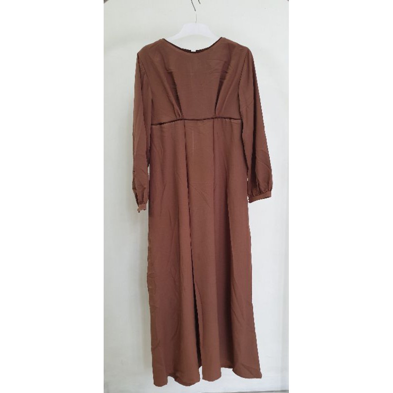 Baju Gamis Coklat Polos