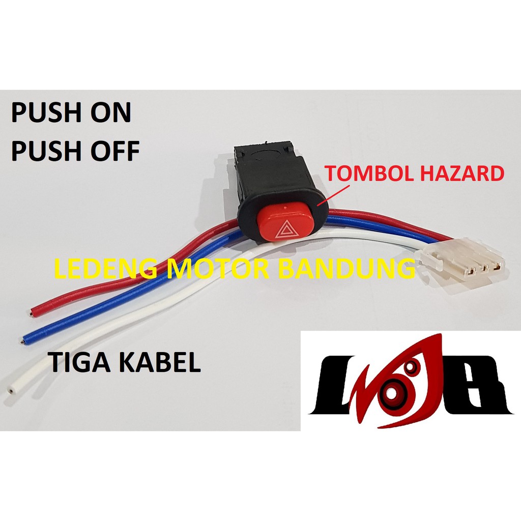 Saklar Tanam Java Switch On Off Tombol Hazard Waterproof 3 kabel