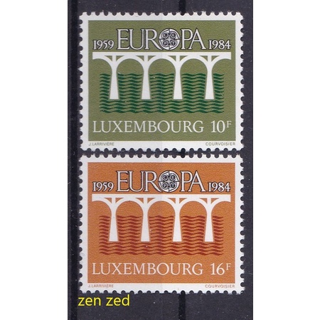 

0118 Perangko Luxemburg 1984 EUROPA Stamps - Bridges 2v Mnh