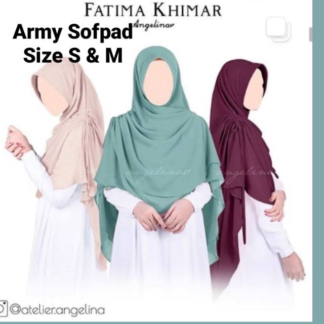 Fatimah Khimar Army by Atelier Angelina