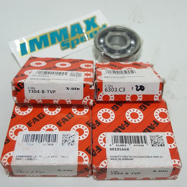 Bearing 7205 7304 B TVP X-Life C3 Ratio FAG Kruk As RX King rxking rxk Full Set Hi Speed fulset full