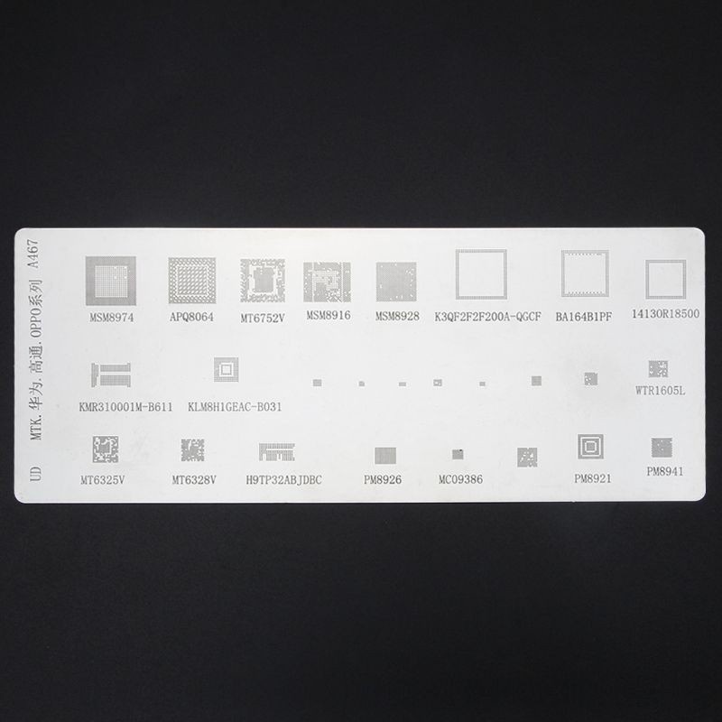 CRE  4PCS Universal BGA Stencil for MTK MSM Samsung Huawei Xiaomi iPad CPU RAM PM Power IC Reball Pin BGA Direct Heat Template