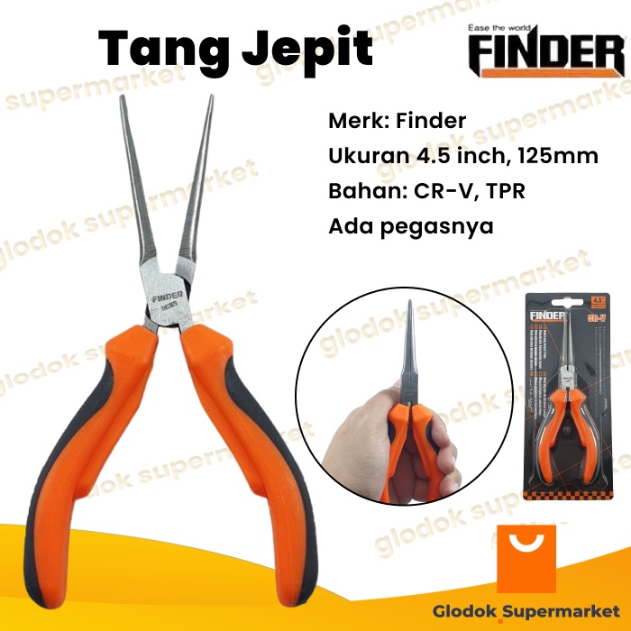 Tang Jepit Cucut 4.5 inch Finder Mini Long Reach Plier 125mm