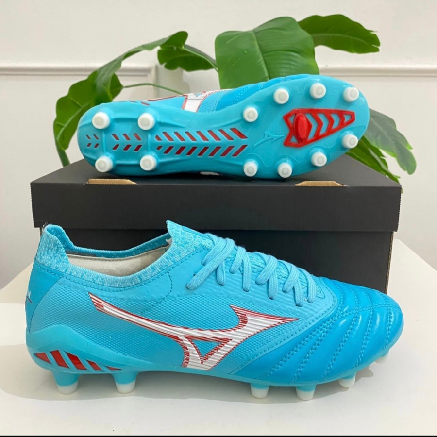 sepatu bola mizuno morelia neo 3 beta scuba blue wave fg