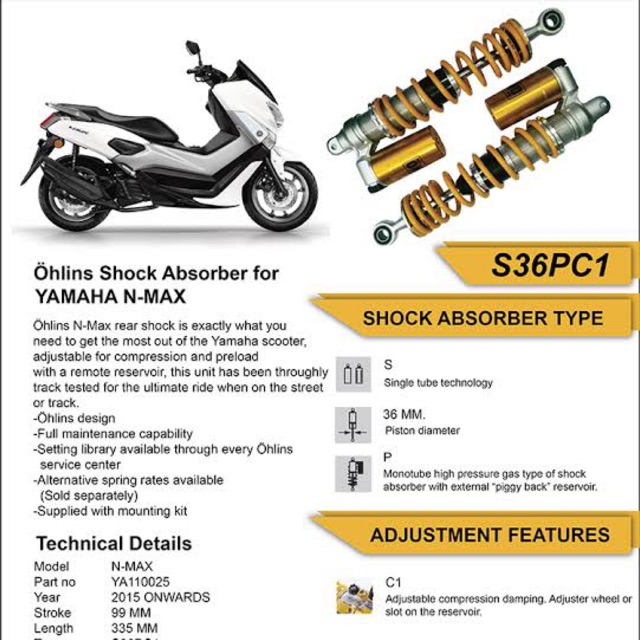 Ohlins Yamaha Nmax