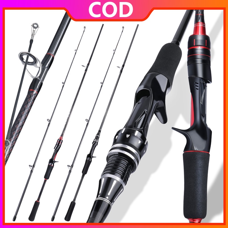 Sougayilang Spinning/Casting Fishing Rod Joran Pancing 1.8m/6ft Fishing Rod Carbon Fiber EVA Handle Fishing Tackle