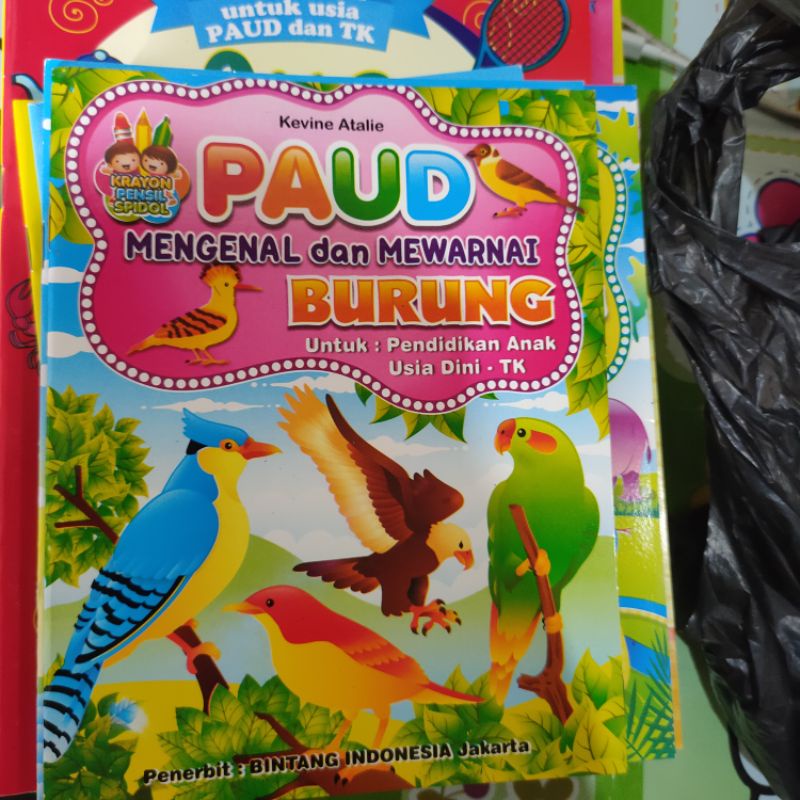 Buku Edukatif Mengenal dan Mewarnai-burung