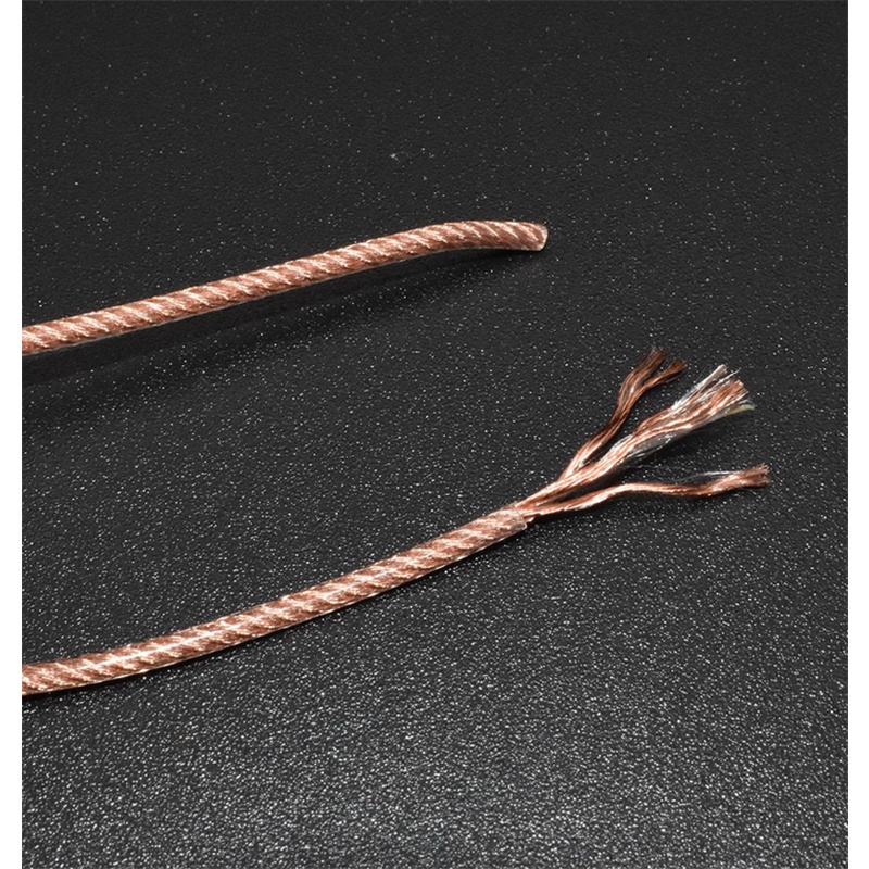 1 meter soft Litz wire OD 1.8mm Single strand 140 cores Single crystal copper Litz cable earphone upgrade cable