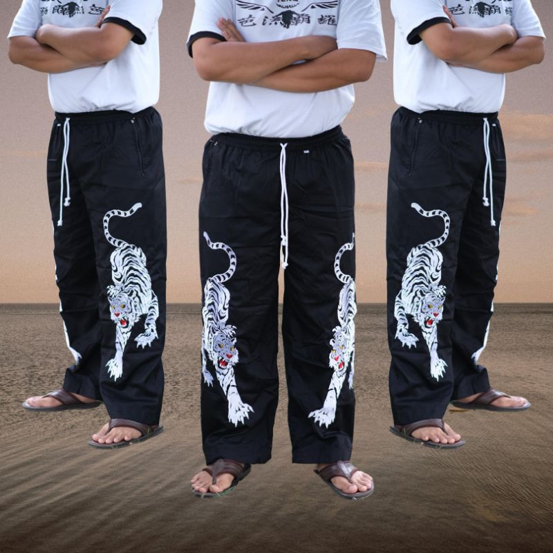Celana silat bordir macan putih