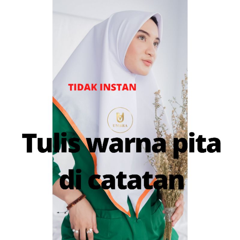 Kerudung jilbab hijab perawat bidan dinas instant ped nonped wolfis katun mahasiswa kesehatan premiu-Nonped segi4 lancip