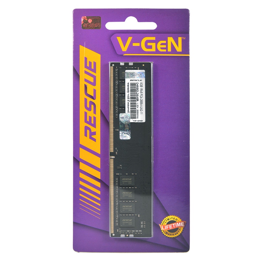 RAM DDR4 8GB V-GeN Rescue PC 21300 / 2666Mhz LongDimm | 8GB |