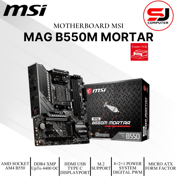 MOTHERBOARD AMD MSI MAG B550M MORTAR AM4