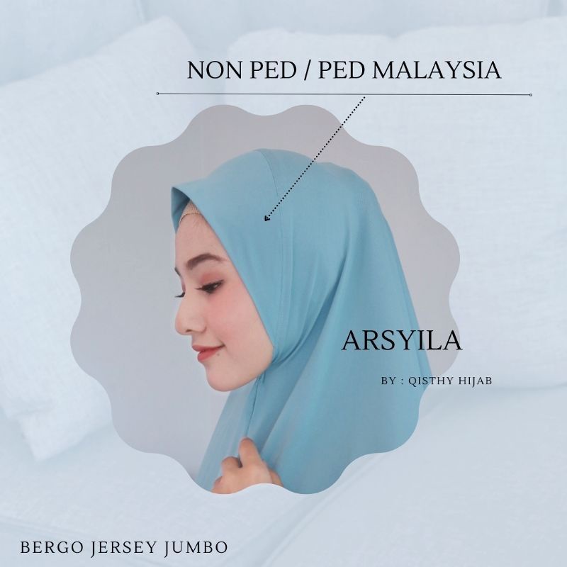 Jilbab instant malaysia jumbo/Arsyila bergo syar''i jumbo