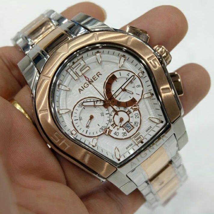 Jam Tangan Pria Aigner Palermo Cronograp Super Premium Graden AAA - Jam Tangan Aigner Palermo