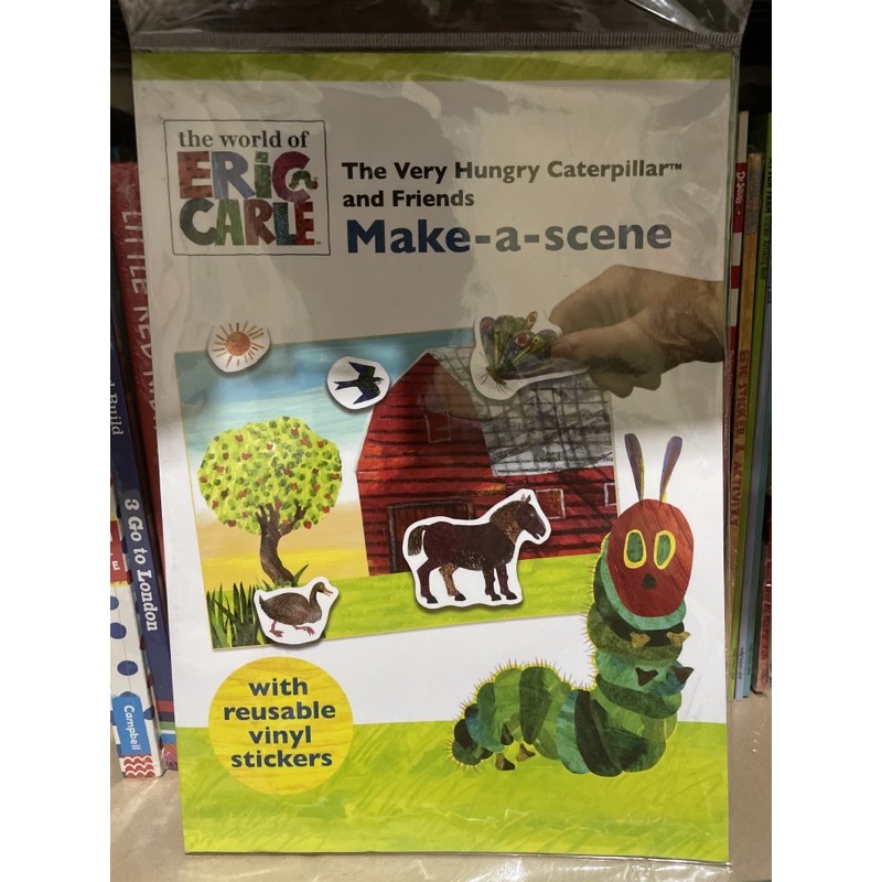 

sale buku Import stiker Eric carle make a scene caterpillar reusable vinyl sticker
