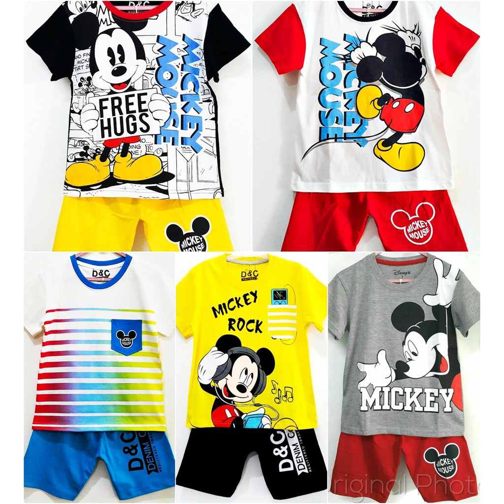 Setelan Baju  anak  cowok  umur  1 10  tahun  Motif Mouse 