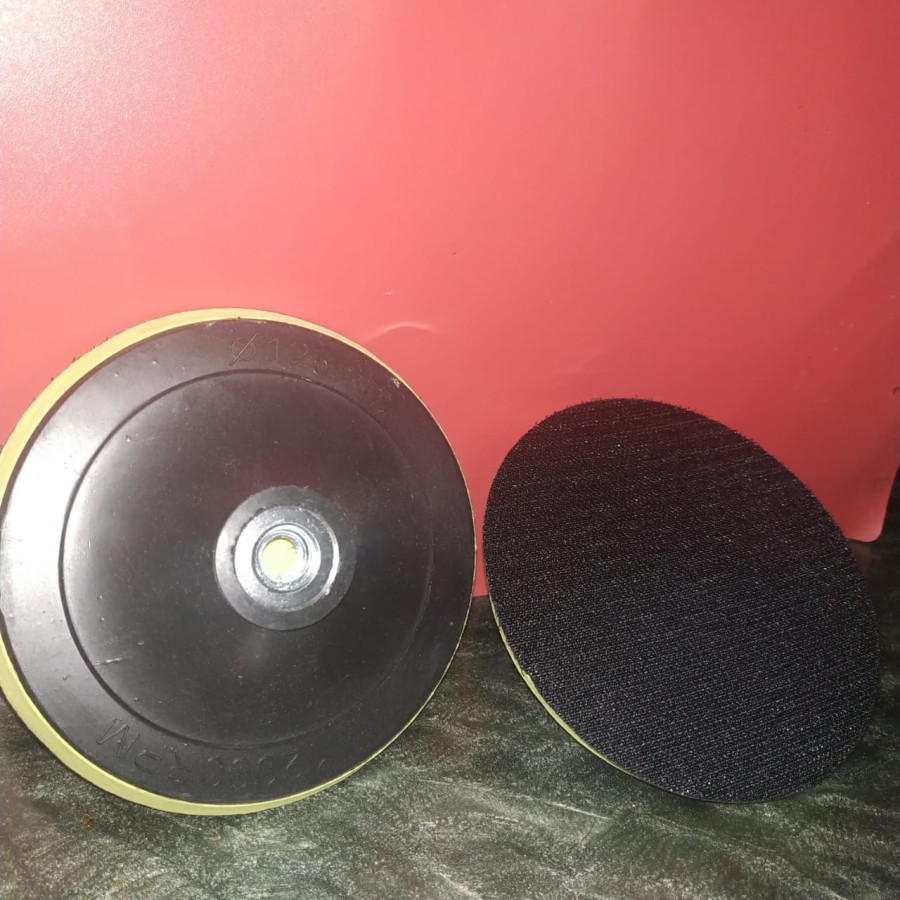 Tatakan / Pad Amplas 5 Inch Lubang Drat M10 Untuk Mesin Gerinda 4 Inch