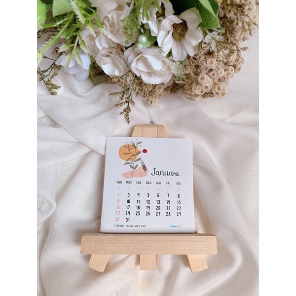 

holder kayu kalender aesthetic