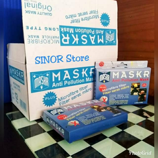 ORIGINAL Masker Fiber MASKR Panjang Long Anti Asap Debu Motor Biker Serat Micro Fiber Tanpa Carbon