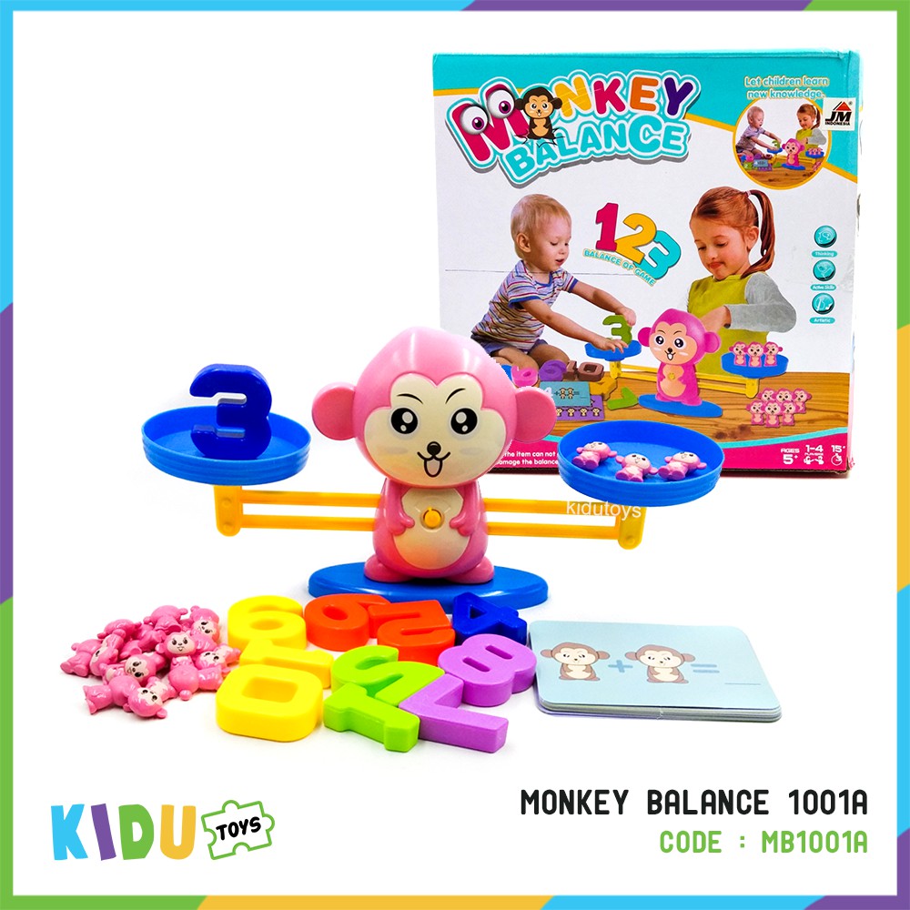 Mainan Edukasi Anak berhitung Matematika / Monkey Balance 1001A Kidu Toys