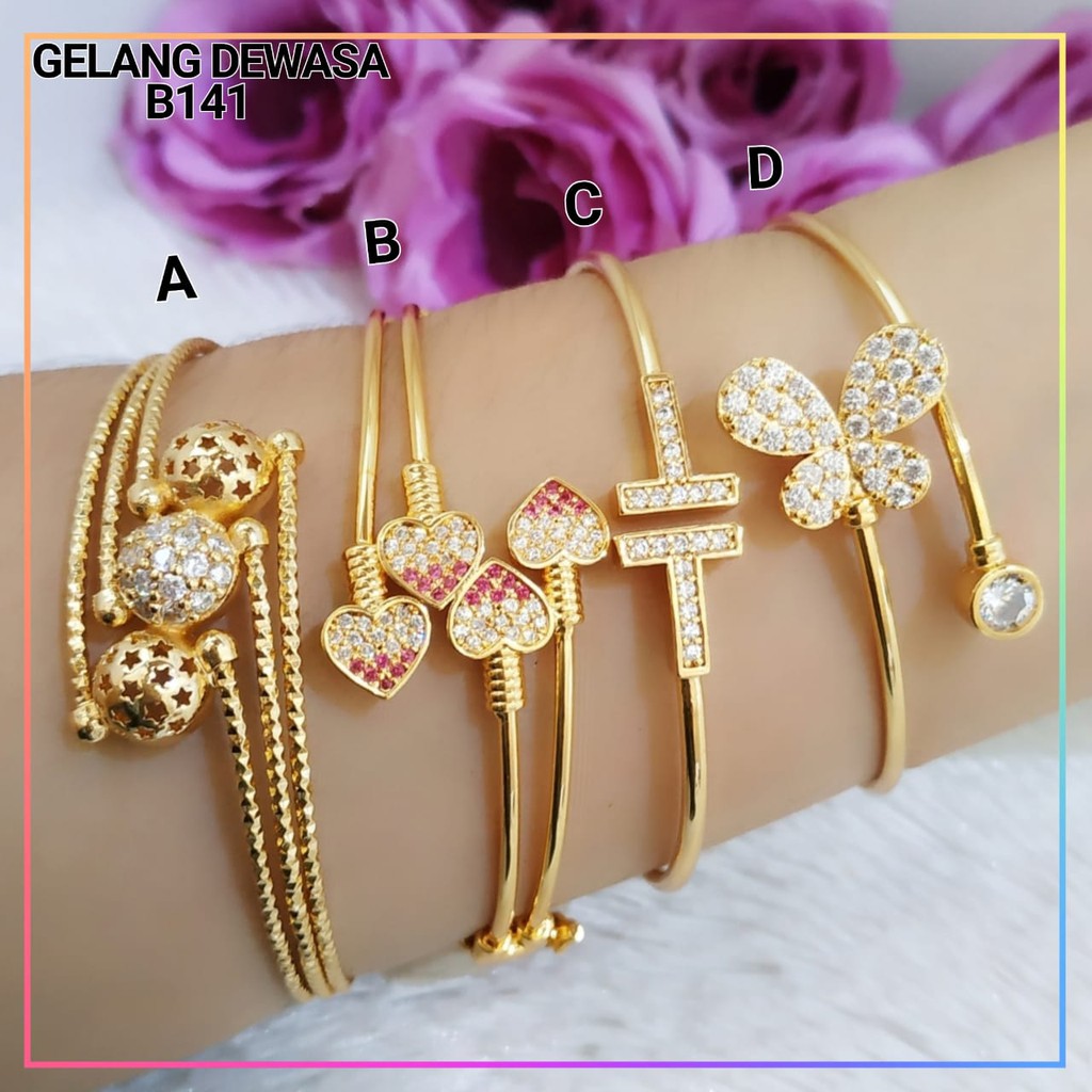 Gelang xuping gelang bangle dewasa lapis emas gold B141