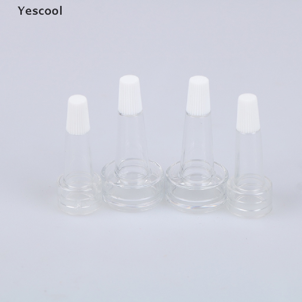 Yescool 10Pcs Tutup Botol Serum BB Cream Bahan Silikon Transparan