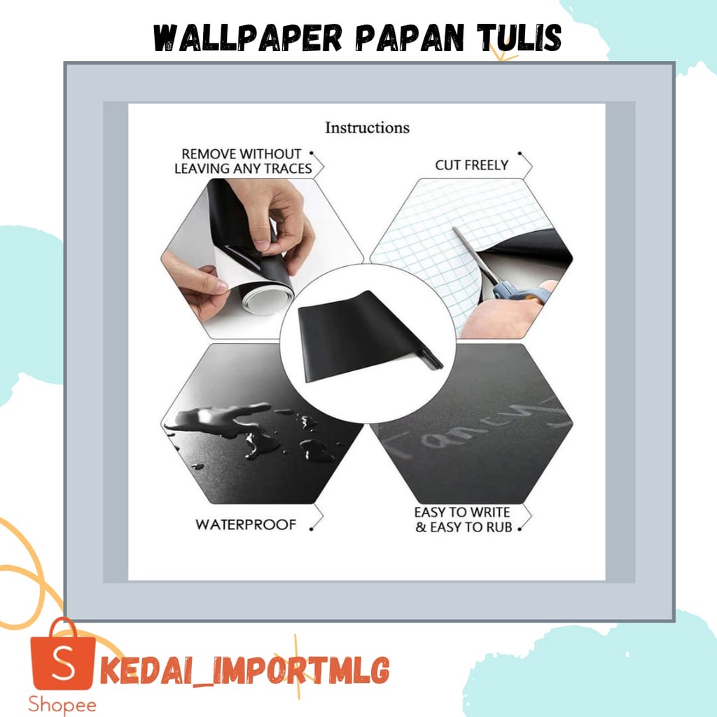 WALLPAPER PAPAN TULIS 60X200