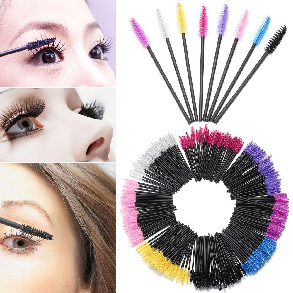 Solighter 50Pcs Disposable Eyelash Brush Kesehatan Maskara Spiral Wands Lash Grafting Lash Extension Sisir