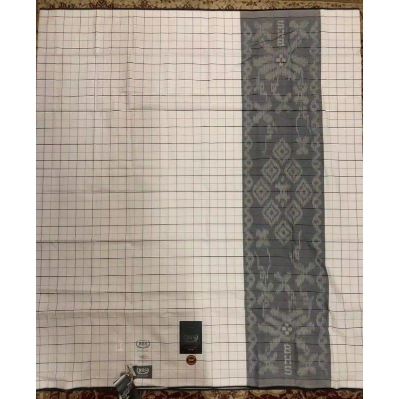 SARUNG BHS SILVER EXCELLENT DONGGALA WARNA PUTIH