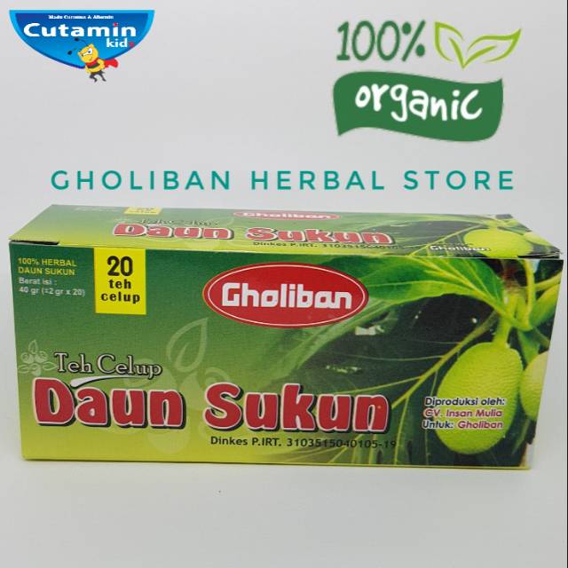 TEH DAUN SUKUN/ TEH CELUP HERBAL GHOLIBAN ISI 20' ORIGINAL