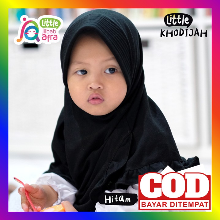 Jilbab Anak Tk Bahan Kaos Hijab Instan Anak Perempuan Sekolah Tk Sd Umur 2 3 5 7 Tahun Warna Hitam P