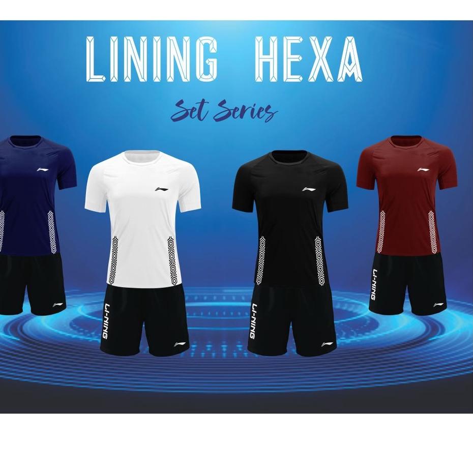 SALEE.. BISA COD - Baju Badminton - Setelan Badminton Lining HEXA