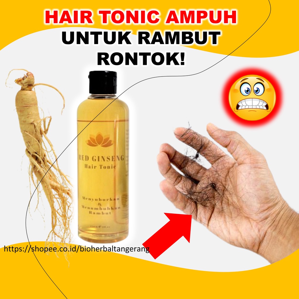 Hair Tonik Rontok Dan Penumbuh Rambut Red Ginseng Paling Ampuh BPOM 250 ml B5P