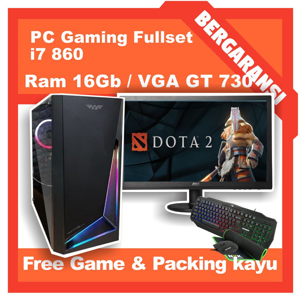 PC GAMING FULLSET  I7 | VGA GTX 750TI 4GB | RAM 16GB | SSD 120GB
