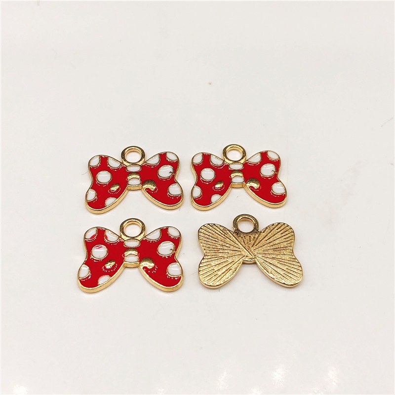 4pcs Manik-Manik Enamel Bentuk Bunga Bahan Alloy Metal Untuk Membuat Perhiasan Gelang DIY