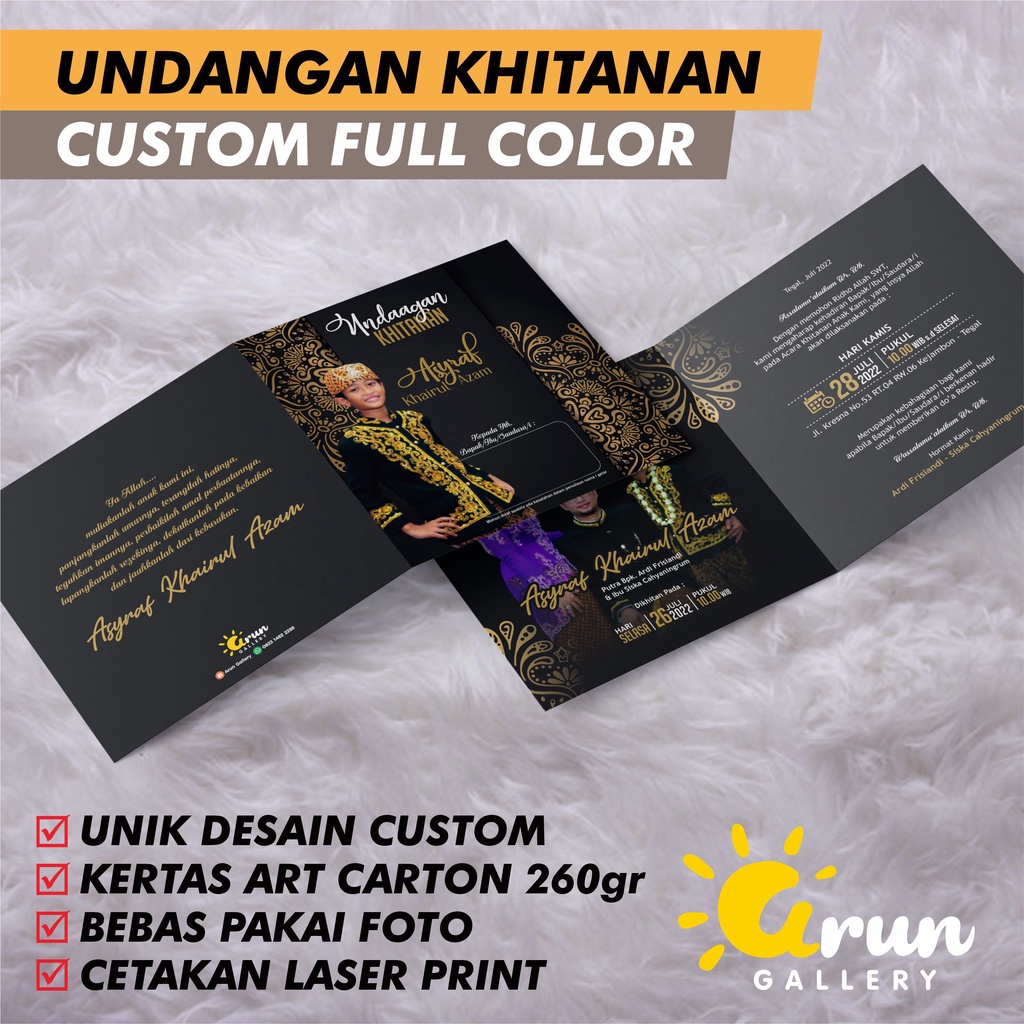 UNDANGAN KHITAN CUSTOM FULL COLOR