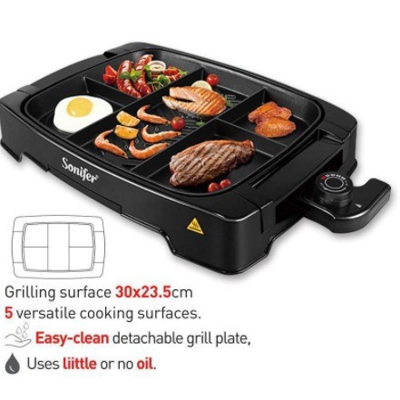 Sonifer Alat Panggangan Listrik Serbaguna Electric Grill SF-6074