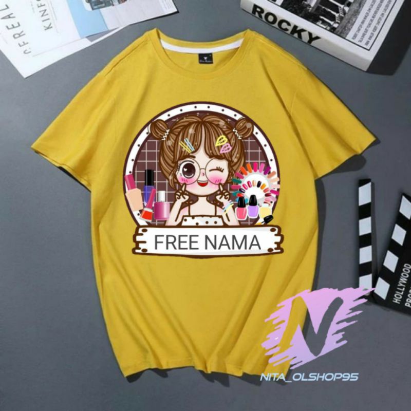 kaos Animasi kartun anak lucu baju animasi make up gratis nama