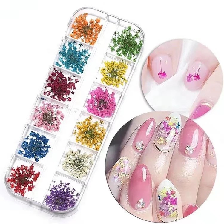 ACC BUNGA KERING DRIELD FLOWER NAIL ART GEL POLISH