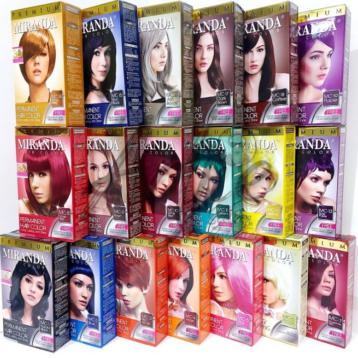 Miranda Hair Color Cat Semir Rambut | Bleaching Miranda
