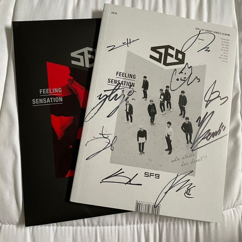 (BOOKED) ALBUM DEBUT SF9 FEELING SENSATION SIGNED ALL MEMBER MWAVE