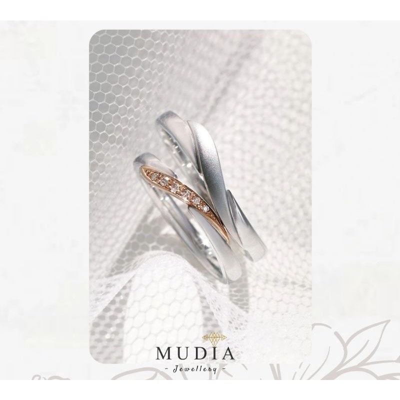 Cincin Kawin Simpel Emas Paladium Couple Nikahan Lamaran