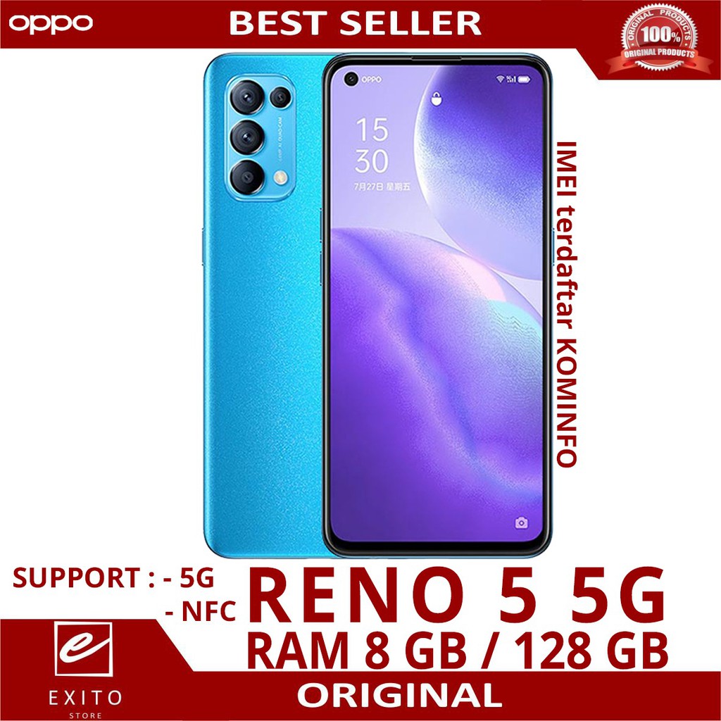 OPPO RENO 5 5G 8/128GB GARANSI RESMI