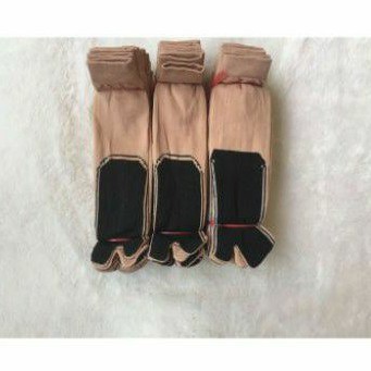 kaos kaki jempol cream telapak hitam/kaos kaki jempol cream/kaos kaki muslim polyester