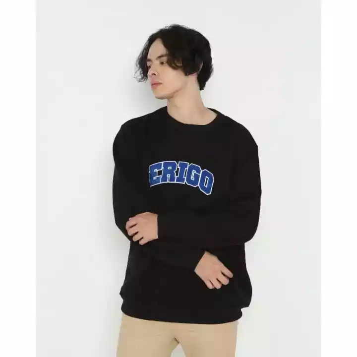 BISA COD SWEATER CREWNECK ERIGO BORDIR FULL TAG TERMURAH UNTUK PRIA DAN WANITA