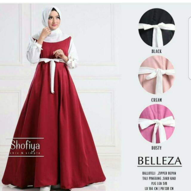 PROMO BAJU  MUSLIM MURAH  BELLEZA DRESS Shopee  Indonesia