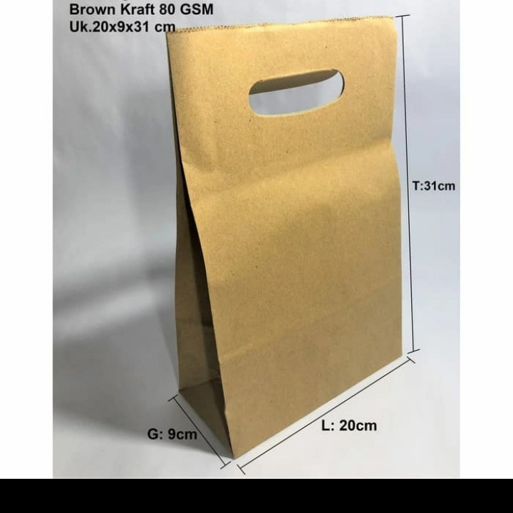 

Paperbag kantong baju hijab souvenir tenteng 20x9x31 cm