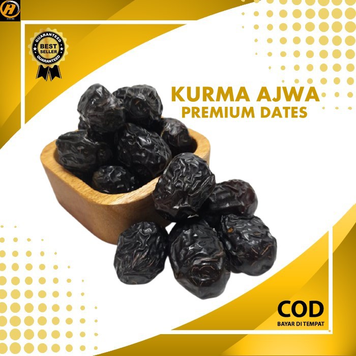 

Kurma Ajwa Azwa Premium Original/Kurma Nabi 500gr Asli Madinah Super Premium Quality