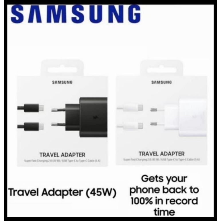 CHARGER SAMSUNG SUPER FAST CHARGING 25W DAN 45W  TYPE-C TO C ORIGINAL